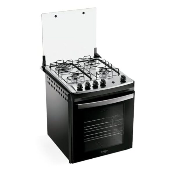 Fogão 4 Bocas Embutir Dako Supreme Mesa de Inox Preto Bivolt
