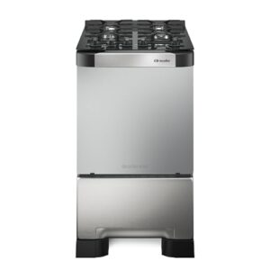 Fogão 4 Bocas Mueller Decorato Vetro Inox Bivolt com Mesa de Vidro