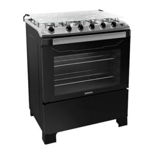 Fogão 5 Bocas a Gás Itatiaia New Dream com Tripla Chama e Acendimento Automático Preto Bivolt