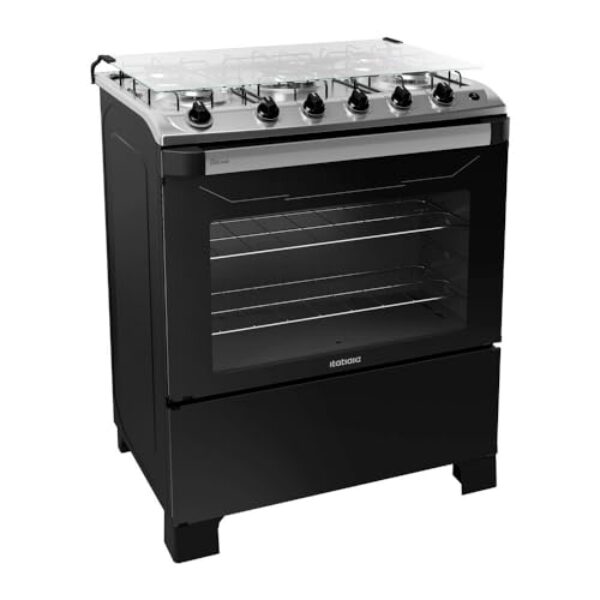 Fogão 5 Bocas a Gás Itatiaia New Dream com Tripla Chama e Acendimento Automático Preto Bivolt