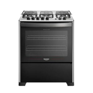 Fogão 5 Bocas Dako Magister Grill Preto com Mesa Inox Bivolt