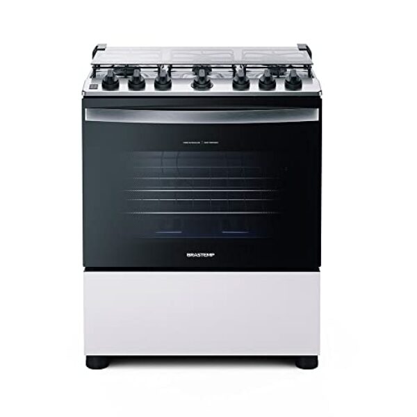 Fogão 6 Bocas Acendimento Automático Bivolt, Branco, Brastemp