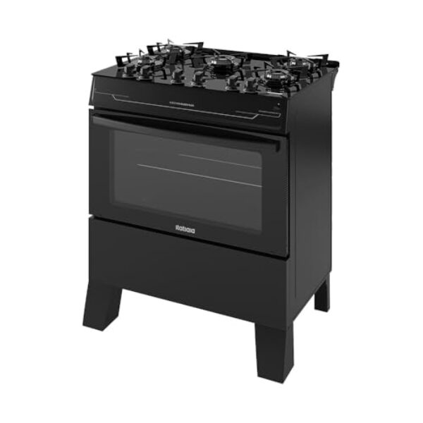 Fogão a Gás Itatiaia Electra Glass Plus 5 Bocas Mesa de Vidro - Bivolt