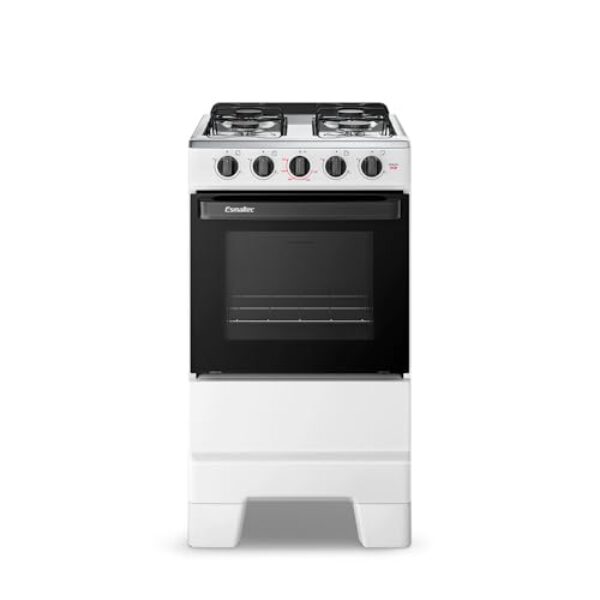 Fogão a Gás Mesa Inox e Forno 50L Limpa Fácil Esmaltec IDEAL POP F4ISB Cor Branco 4 bocas