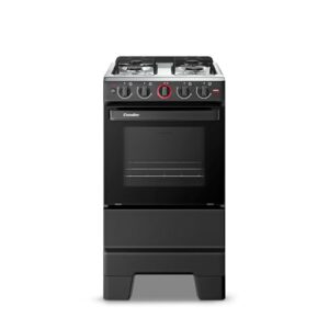 Fogão a Gás Mesa Inox Forno 50L Limpa Fácil e Acendimento Automático Esmaltec IDEAL Super F4IAP Cor Preto 4 bocas Bivolt