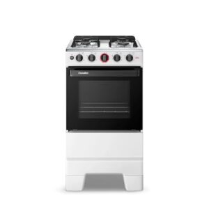 Fogão a Gás Mesa Inox Forno 50L Limpa Fácil e Acendimento Automático Esmaltec IDEAL Super F4IAB Cor Branco 4 bocas Bivolt