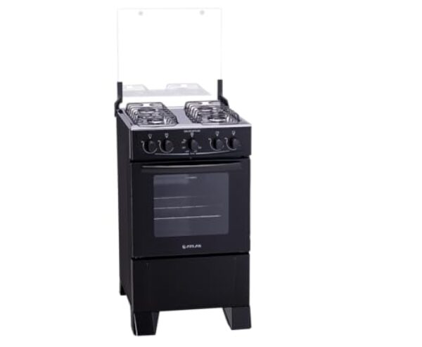 Fogão Atlas 4 bocas preto com forno limpa fácil Coliseum Plus - Forno 50l