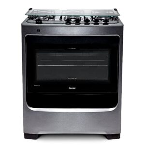 Fogão Consul 5 bocas cor Inox com botões removíveis - CFS5NAR BIVOLT