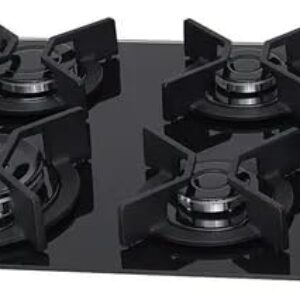 Fogão COOKTOP À GÁS 4 BOCAS TRIPLA CHAMA INFINITY MESA VIDRO PRETO