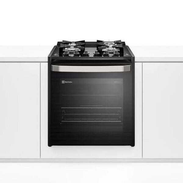 Fogão de Embutir 4 bocas Electrolux Preto Experience com Mesa de Vidro, PerfectCook360 e VaporBake (FE4EP) 220V
