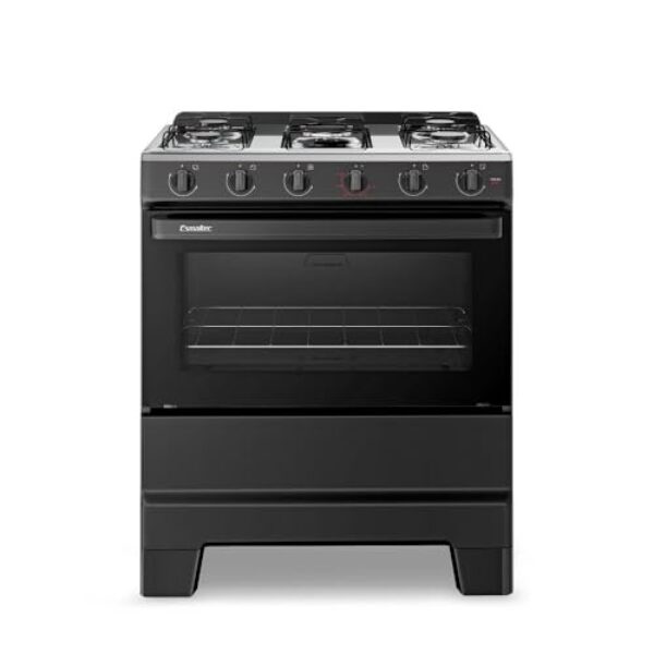 Fogão de Piso 5 Bocas Esmaltec F5ISP Ideal Pop | Mesa em Aço Inox, Acendimento Manual, Preto
