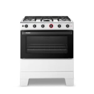 Fogão Esmaltec 5 Bocas Ideal Super Mesa de Aço Inox Branco F5IAB - Bivolt