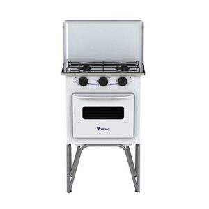 Fogão Portátil 2 Bocas Venax Gemini Tampa de Metal Gas Glp Branco