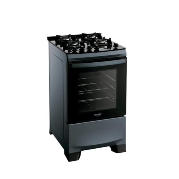 Fogão Supreme Timer Glass 4Q Titanium