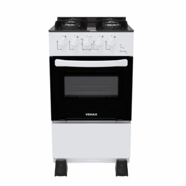 Fogão Venax Picasso Line 4 Bocas Mesa De Vidro Branco Bivolt