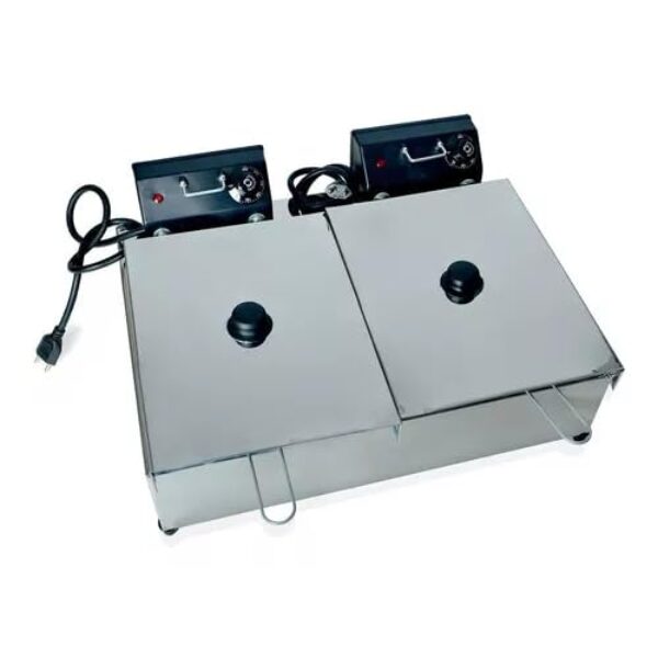 Fritadeira Elétrica 10 lts 2 Cubas C/Tampa (220V)