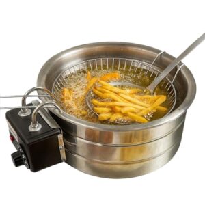 Fritadeira Elétrica em inox tacho 3,5 a 5 litros profissional em inox shop(220v)