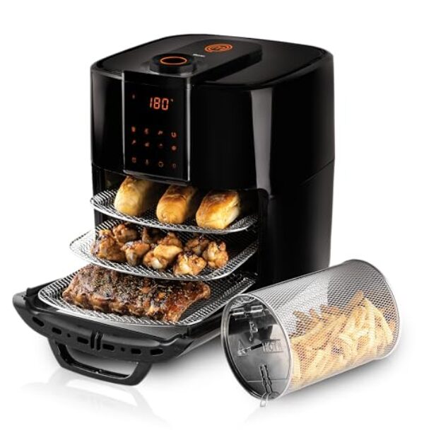 Fritadeira Elétrica Masterchef Oven By Mallory 12 Litros Com 1700W, Paneil LED, Multi Função Air Fryer, Forno e Desidratador – 220V