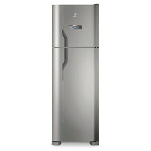 Geladeira Electrolux Frost Free 371L Turbo Congelamento Duplex Cor Inox (DFX41) 127V