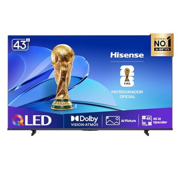 Hisense Smart TV UHD 4K QLED 43" Polegadas 43Q6Q com HDR10+, Dolby Atmos, Sports Mode, Game Mode Plus e Compatível com Alexa