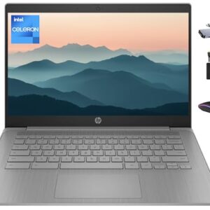 HP Chromebook 2025 Premium 14" Hd Laptop Computador Leve Fino Empresarial, Processador Intel De 4 Núcleos, Gb Ram, 192 Armazenamento (64 Memória Interna + 128 Cartão), Wi-Fi, Webcam, Bateria Longa D