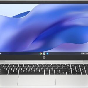 HP Chromebook premium de 15,6 HD, processador Intel Celeron N 3,7 GHz, velocidade turbo de 8 GB, SSD de 64 GB, WiFi ultrarrápido de até 1700 Mbps, Chrome OS, Arctic Sliver
