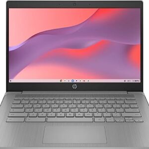 HP Laptop Chromebook 2023, tela de 14 polegadas, processador Intel Celeron N4120, 4 GB RAM, 64 GB eMMC, Intel UHD Graphics 600, WiFi, Bluetooth, Chrome OS, cinza moderno