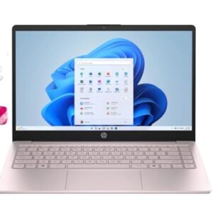 HP Laptop Student, processador Intel N150 (até 3,6 GHz), tela LED de 14 polegadas, 16G RAM, 128 GB Storange, One Year Office 365, Windows 11 Home, com pacote YYY, rosa