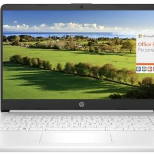 HP Notebook 2024 de 35.6 cm, leve, fino para estudantes de negócios, Intel N4120 quad-core, 8 GB de RAM, 192 GB (cartão eMMC de 64 GB + 128 GB), 1 ano de escritório 365, webcam, WiFi, Windows 11S,