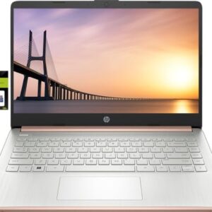 HP Transmite: Laptop de 14 Polegadas, Intel Celeron Quad-Core, 8GB RAM, 256GB Armazenamento (128GB eMMC + 128GB SD), Windows 11 Home no Modo S