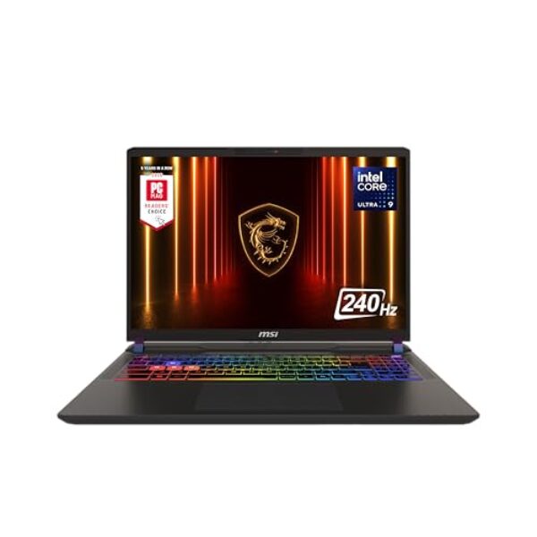 MSI Laptop para jogos Vector 16 HX AI 40.6 cm 240Hz QHD+: Intel Core Ultra 9-275HX, NVIDIA Geforce RTX 5070Ti, 16GB DDR5, SSD NVMe de 1TB, Thunderbolt 5, Wi-Fi 7, Win 11 Home: Cosmo Gray A2XWHG-211US