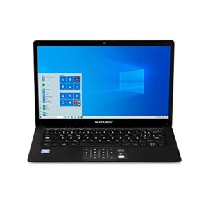 Notebook Multilaser Legacy Book, com Windows 10 Home, Intel Celeron 4GB 64GB, Tela 14,1' Preto Tecla Netflix – PC250