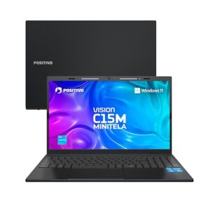 Notebook Positivo Vision C15M Intel Celeron N4500 Windows 11 Home 4GB RAM 128GB eMMC Tela 15" Full HD IPS Antirreflexo - Minitela e Tecla Copilot - Cinza