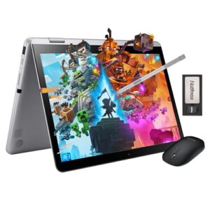 Samsung Chromebook Plus 2 em 1 com tela sensível ao toque FHD de 12,2", Intel Dual-Core, 4GB RAM, 224GB de armazenamento (64GB eMMC + 160GB com dock), caneta stylus, mouse sem fio, prateado