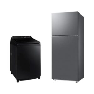 Samsung Combo Lavadora Smart Digital Inverter WA17CG Black 17kg 127V + Geladeira Samsung TMF RT38DG6120S9FZ SmartThings 391L Inox Look Bivolt