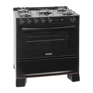 SUGGAR FOGÃO COOK GLASS PRETO MESA DE VIDRO 5 BOCAS MEGA CHAMA TREMPE 6 APOIOS ACENDIMENTO AUTOMÁTICO FGVCG510PT