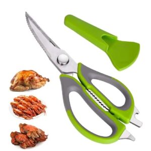 Tesoura Culinária 6 em 1 Aço Inox com Suporte Magnético