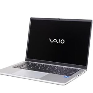 VAIO Laptop FS de 14,1 polegadas em alumínio | Intel Core i5-1235U | 8 GB de RAM | SSD de 1 TB | Tela fosca FHD | Áudio espacial THX | Leitor de impressão digital e câmera IR Windows Hello | Windows
