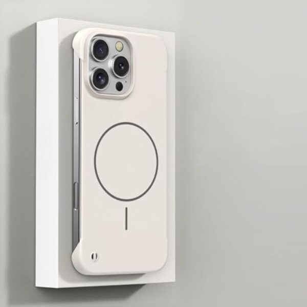 YOGISU Capa magnética ultrafina e rígida para iPhone 11, sem moldura, de cor sólida (para iPhone 11/branco)