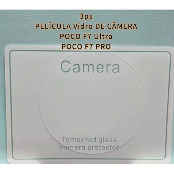 1-3 PS Película vidro de câmera POCO PRO POCO F7 Ultra 2025 VIDRO DE Câmera POCO PRO POCO F7 Ultra