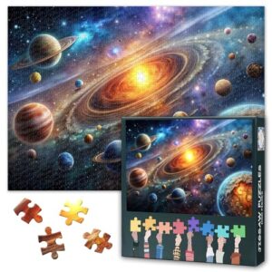 1000 Pieces Jigsaw Puzzles for Adults Space Stars Planets, Universe Galaxy Puzzle for Adults, Children and Elderly, Infinity Galaxies Jigsaw Puzzles 1000 Pieces, Sturdy Pieces Challenging Family Game