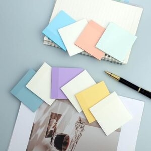 10 blocos para fazer anotações adesivas, 500 folhas, bloco de notas de cores sortidas, lista de lembretes para agenda diária, lista de verificação de reuniões, materiais de escritório em casa