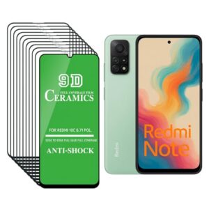 10 Películas de Cerâmica 9D todos modelos Redmi: 13 13s 12 12s 11 11s 10 10s 9 8 Pro 5G Note (A5)
