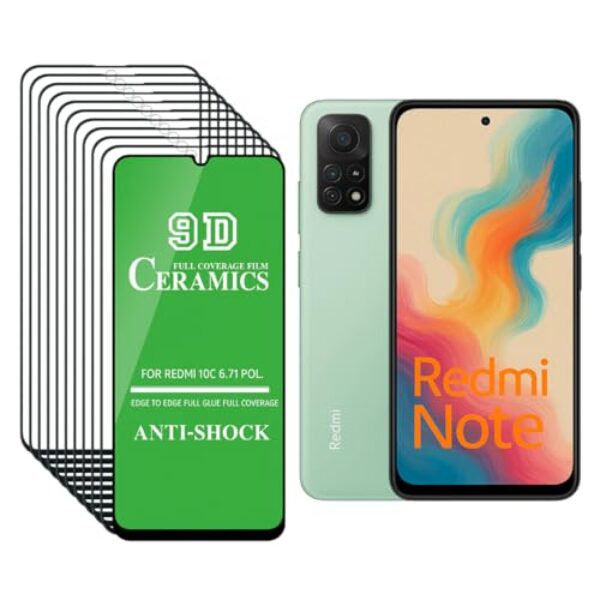 10 Películas de Cerâmica 9D todos modelos Redmi: 13 13s 12 12s 11 11s 10 10s 9 8 Pro 5G Note (A5)