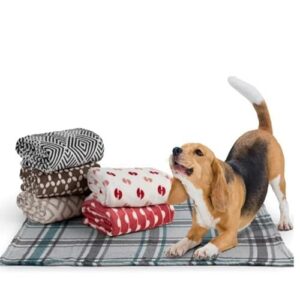 1, 2 ou 5 Cobertor Manta Pet Microfibra 90x110cm GRANDE - para cachorros e gatos(branca,5)