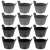 12 peças de molde de fritadeira a ar, ramequins para assar fritadeira a ar, copos de silicone macio de qualidade, seguro para lava-louças, antiaderente, ovos, molde para caldeira com design de orelha