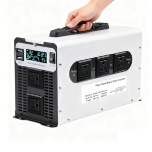 12V to 110V 50HZ,Inversor/carregador de onda senoidal pura de 3000 W CC, 12 V 24 V 48 V 60 V 72 V, bifásico, com entrada CC e saída CA, ideal para uso em casa, trailers