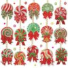 15 peças de chaveiro e ornamentos de pintura de diamante de Natal – 5D DIY Hot Cocoa Diamond Art para crianças artesanato de Natal (candy)