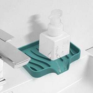1 bandeja de sabão de silicone macio autodrenante - perfeita para cozinha, chuveiro e banheiro (verde)