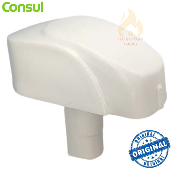 1 botao fogao consul erva doce original branco manipulo